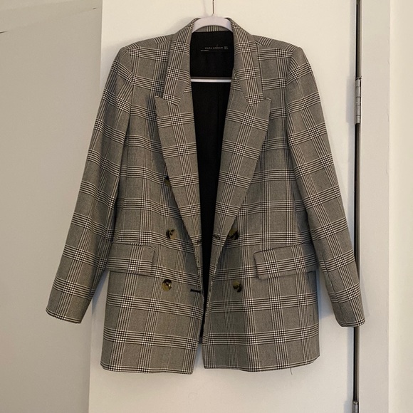 Houndstooth plaid Zara blazer - Picture 1 of 4